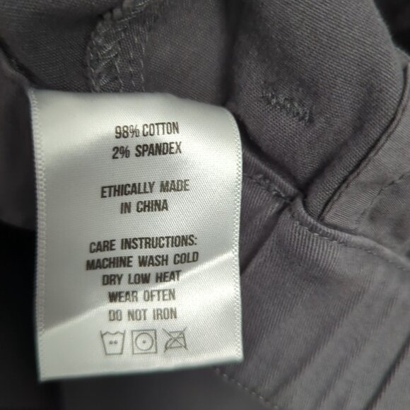 Cove USA Pants Men's 38 Gray Chino Pants Stretch Elastic Waist Casual - Picture 10 of 11